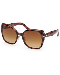 Tom Ford - Ft1223 Plum 53F Sunglasses Metal Butterfly Normal - Lyst