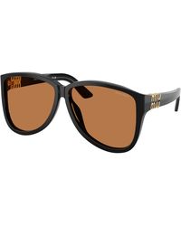 Miu Miu - Mu A08S 16K90Q Sunglasses Acetate Pilot Normal - Lyst