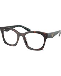 Prada - Pr A05V 18Z1O1 Optical Frames Acetate Transparent Geometric Normal - Lyst