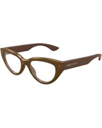 McQueen - Am0529O 003 Optical Frames Acetate Transparent Cat Eye - Lyst