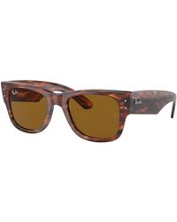 Ray-Ban - Mega Wayfarer Sunglasses Frame Brown Lenses - Lyst
