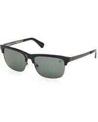 Timberland - Tb00063 01R Sunglasses Metal Squared Polarized - Lyst