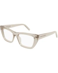 Saint Laurent - Sl 276 Mica Opt 007 Optical Frames Acetate Transparent Cat Eye - Lyst
