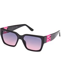 Guess - Gu7916 74T Sunglasses Injected Squared Normal Shaded - Lyst