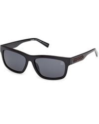 Timberland - Tb00080 01D Sunglasses Injected Smoke Squared Polarized - Lyst
