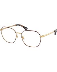 Ralph Lauren - Ra6051 9454 Optical Frames Metal Transparent Geometric Normal - Lyst