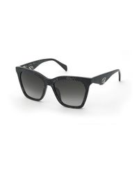 Blumarine - Sbm901V 0Gl1 Sunglasses Acetate Smoke Geometric Normal Nuanced - Lyst