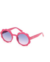 Guess - Gu00127 72Z Sunglasses Injected Round Normal - Lyst