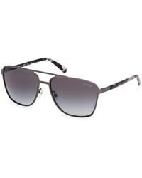 Guess - Gu00210 07B Sunglasses Metal Squared Normal - Lyst