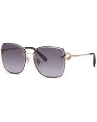 Chopard - Schl29S 300 Sunglasses Metal Smoke Squared Anti-Glare Nuanced - Lyst