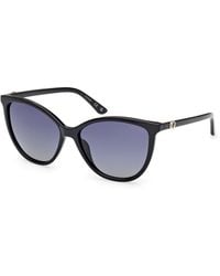 Guess - Gu00256 01D Sunglasses Injected Smoke Cat Eye Polarized - Lyst