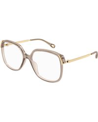 Chloé - Ch0287O 004 Optical Frames Acetate Transparent Squared - Lyst