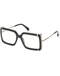 Max Mara - Mm5155-B 001 Optical Frames Acetate Squared Normal - Lyst