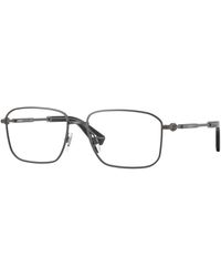 Burberry - Be1389 1316 Optical Frames Steel Transparent Squared Normal - Lyst