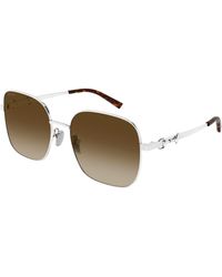 Gucci - Gg2053S 005 Sunglasses Metal Squared - Lyst