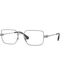 Burberry - Be1380 1003 Optical Frames Steel Transparent Squared Normal - Lyst