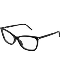 Saint Laurent - Sl 802 001 Optical Frames Acetate Transparent Geometric - Lyst