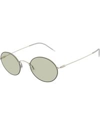 Giorgio Armani - Ar6115T 3002/2 Sunglasses Titanium Round Normal - Lyst