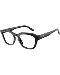 Emporio Armani - Ea3291U 6457 Optical Frames Acetate Transparent Geometric Normal - Lyst
