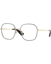 Burberry - Be1399 1326 Optical Frames Metal Transparent Squared Normal - Lyst