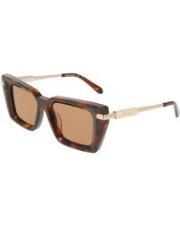 Ferragamo - Sf2089S 240 Sunglasses Acetate Squared Normal - Lyst