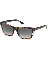 Guess - Gm00030 98B Sunglasses Acetate Smoke Squared Normal - Lyst