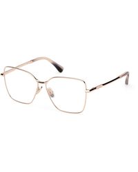 Max Mara - Mm5187 028 Optical Frames Metal Round Normal - Lyst
