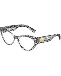 Dolce & Gabbana - Dg3403 3287 Optical Frames Acetate Transparent Cat Eye Normal - Lyst