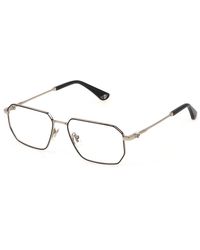 Police - Vpln23 Force 4 0 Optical Frames Metal Geometric - Lyst