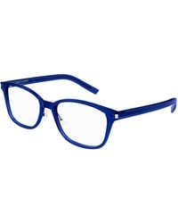 Saint Laurent - Sl 288/J Slim 003 Optical Frames Acetate Transparent Squared - Lyst