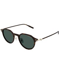 Montblanc - Mb0355S 002 Sunglasses Injected Round - Lyst