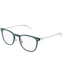 Montblanc - Mb0393On 004 Optical Frames Injected Transparent Squared - Lyst