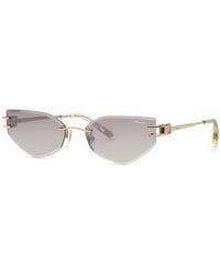Chopard - Schm60S 594X Sunglasses Metal Smoke Geometric Mirror Nuanced - Lyst