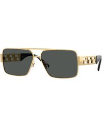 Versace - Ve2290 100287 Sunglasses Metal Squared Normal - Lyst