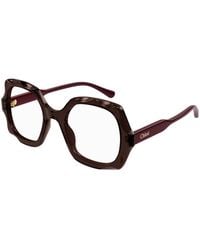 Chloé - Ch0228O 002 Optical Frames Acetate Transparent Squared - Lyst