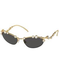 Swarovski - Sk7016 400487 Sunglasses Metal Round Normal - Lyst