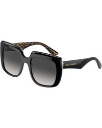 Dolce & Gabbana - Dg4414 32998G Sunglasses Acetate Squared Normal Shaded - Lyst