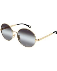 Chloé - Ch0281S 001 Sunglasses Metal Round - Lyst