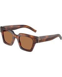 Dolce & Gabbana - Dg4413 306373 Sunglasses Acetate Bronze Squared Normal - Lyst