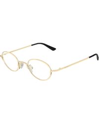 McQueen - Am0562O 002 Optical Frames Metal Transparent Round - Lyst
