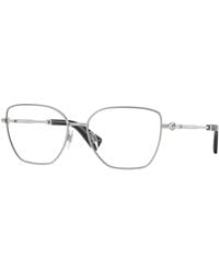 Burberry - Be1390 1005 Optical Frames Steel Transparent Cat Eye Normal - Lyst