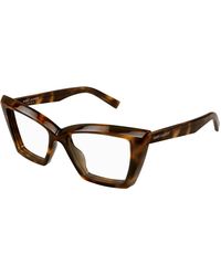 Saint Laurent - Sl 657 Opt 002 Optical Frames Acetate Transparent Cat Eye - Lyst
