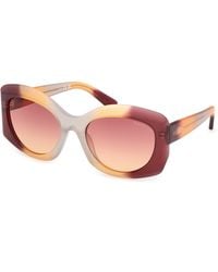 PUCCI - Ep0259 71T Sunglasses Bordeaux Butterfly Normal - Lyst