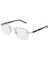 Montblanc - Mb0346O 006 Optical Frames Metal Transparent Squared - Lyst
