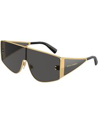 Dolce & Gabbana - Dg2305 02/87 Sunglasses Metal Squared Normal - Lyst