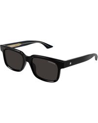 Montblanc - Mb0383S 001 Sunglasses Acetate Squared - Lyst