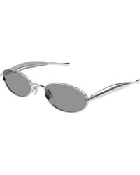 Bottega Veneta - Bv1386S 007 Sunglasses Metal Round - Lyst