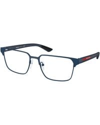 Prada Linea Rossa - Ps 50Tv Tfy1O1 Optical Frames Metal Transparent Squared Normal - Lyst