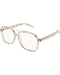 Saint Laurent - Sl 545 Opt 003 Optical Frames Acetate Transparent Squared Antiriflesso - Lyst