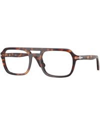 Persol - Po3394V 24 Optical Frames Acetate Transparent Squared Normal - Lyst